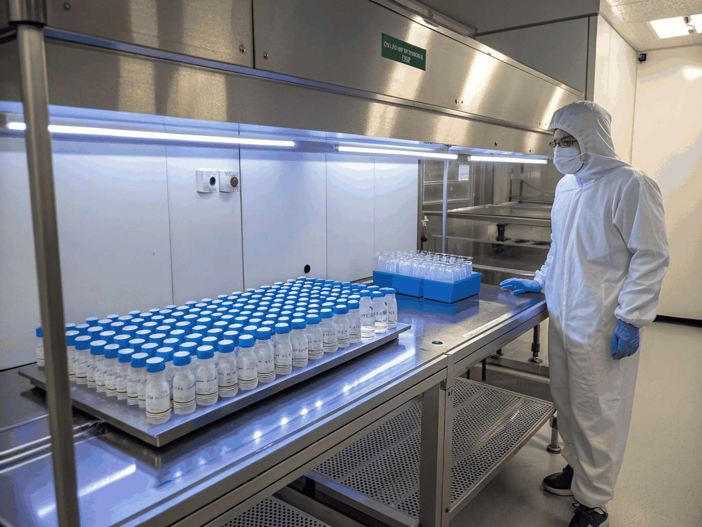 Gıda tesisinde su sterilizasyonu sağlayan 316L paslanmaz çelik UV dezenfeksiyon ünitesi